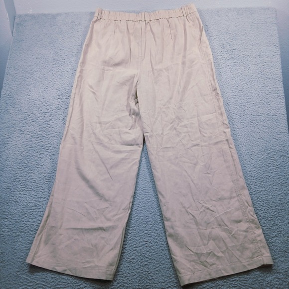 Willit Wide Leg Linen Blend Pants Womens XXL 31 Inseam Tan Beige NWT - Picture 3 of 10